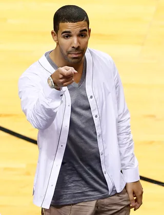 Game On - Rapper Drake attends Game 7 of the 2013 NBA Finals at AmericanAirlines Arena in Miami where the Miami Heat took home the championship against the San Antonio Spurs.&nbsp; (Photo: Kevin C. Cox/Getty Images)