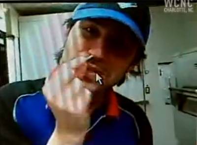 Domino's Topping Fiasco - File this one under not for the faint of heart (or stomach!). In 2009, a video surfaced of a Domino's Pizza employee sticking cheese up his nose and then stuffing it into a sandwich. Both the employee and his co-worker, who shot the video, were fired and charged with food tampering.   (Photo: WCNC News)