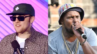 “Gees” (Feat. ScHoolboy Q) - ScHoolBoy Q and Mac spit some verses that will &quot;Make ‘em wanna add a couple pages to the Bible.&quot; Spazzing obnoxiously while instructing the world to &quot;Suck my d--- before I slap you with it&quot; is a lofty start.(Photos from left: Kevin Winter/Getty Images, Gary Gershoff/Getty Images)