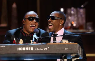 A Perfect Moment - Stevie Wonder and honoree Eddie Murphy perform onstage during Spike TV's Eddie Murphy: One Night Only at the Saban Theatre in Beverly Hills, California.(Photo: Christopher Polk/Getty Images)