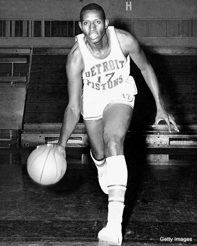 Earl Lloyd - When Earl Lloyd entered the National Basketball Association in 1950, he and three other players became the first Black players to do so. In addition, Lloyd, a member of the Washington Capitals, became the first African-American to play in an NBA game when his team took on the Rochester Royals that year.(Photo:&nbsp; NBAE Photos/ NBAE/ Getty Images)
