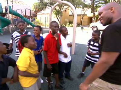 Chris Loves the Kids - Chris enjoys giving back to the young brothers in the community.