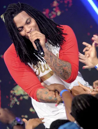 Wassuppp - Waka Flocka Flame performing on 106 &amp; Park, June 13, 2012. (Photo: Dane Delany / BET)