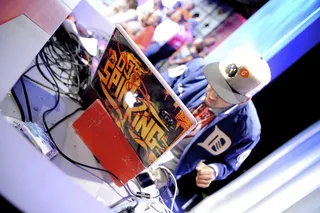 Play It&nbsp; - DJ cutting up on set at&nbsp;106 &amp; Park, June 13, 2012. (Photo: Dane Delany / BET)