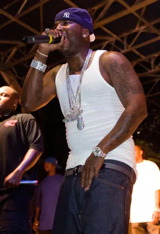 The Recession - Always speaking for the streets, Jeezy empathized with Americans who were affected by the economic depression in 2008, so much so it influenced Da Snowman’s fifth and second consecutive No. 1 album, The Recession. The album’s first single, "Put On" featuring Kanye West,&nbsp;produced by frequent Jeezy collaborator Drumma Boy, received a Grammy nod for Best Rap Performance by a Duo or Group.(Photo: Scott Legato/FilmMagic)