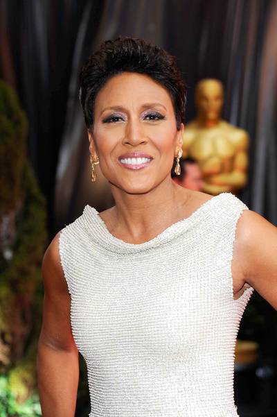 Robin Roberts on returning to Good Morning America:&nbsp; - &quot;I keep pinching myself and I realize this is real. This is actually happening, and I don't have my froggy slippers on, or do I?&quot;(Photo: Ethan Miller/Getty Images)