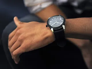 Nice Watch - Tyler James Williams in the green room at 106 &amp; Park, June 12, 2012. (Photo: John Ricard / BET)