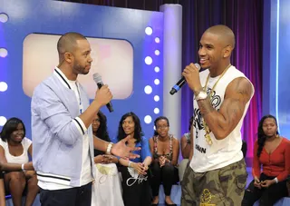 Get Back - Terrence J and Trey Songz at 106 &amp; Park, June 12, 2012. (Photo: John Ricard / BET)