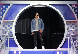 There He Goes - Chris Brown takes the stage at 106 &amp; Park, June 11, 2012. (Photo: John Ricard / BET)