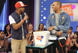 Check This Out - Terrence J and Chris Brown at 106 &amp; Park, June 11, 2012. (Photo: John Ricard / BET)