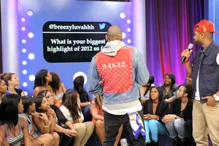 I Love You Too - Chris Brown and Terrence J at 106 &amp; Park, June 11, 2012. (Photo: John Ricard / BET)