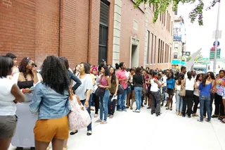 Line Up - Fans have been waiting in line since this morning waiting to see Chris Brown at 106 &amp; Park, June 11, 2012. (Photo: John Ricard / BET)