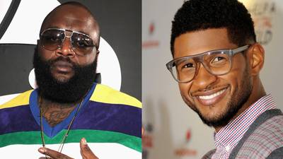'Lemme See,' Featuring Rick Ross - Usher teamed with MMG boss Rozay on this ultra sexy track that had him seducing a chick with promises of taking his shirt off.&nbsp;  (Photos from Left: &nbsp;Larry Busacca/Getty Images For The Recording Academy, Stuart Wilson/Getty Images)&nbsp;