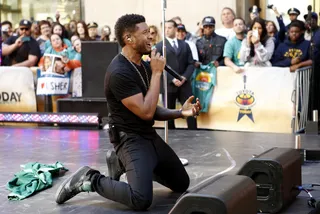 Today Show Performance, May 18, 2012 - Usher tore it down with a packed performance in New York's world-famous Rockefeller Plaza for NBC's Today show.(Photo: Peter Kramer/NBC/NBC NewsWire/Getty Images)