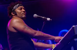 June 10, 2012: Surprise Homecoming - Just this month, D’Angelo warmed up for his U.S. tour with first stateside performance in over a decade at the music fest, Bonnarroo. Musically directed by Questlove, an awesome collection of Questo’s friends played alongside D’Angelo including, Time guitarist Jesse Johnson and Pino Palladino, bassist for the Who.&nbsp; This time, he didn’t perform any of his signature hits but he did perform some classics like&nbsp;Led Zeppelin's "What Is and What Should Never Be" and the Beatles' "She Came in Through the Bathroom Window."&nbsp;(Photo: AP Photo/Dave Martin)