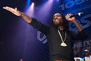 Wale (@Wale) - TWEET: "Me n Cole back at it #albumtime"   Wale tweets a photo of himself and J. Cole working on the D.C. rep's upcoming album.(Photo: Cindy Ord/Getty Images)