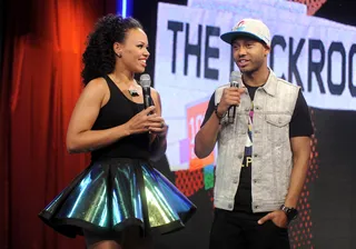 Awesome Duo - Elle Varner and Terrence J at 106 &amp; Park, June 8, 2012. (Photo: John Ricard / BET)