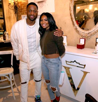 Dwyane Wade and Gabrielle Union - Dwyane Wade and&nbsp;Gabrielle Union&nbsp;were all smiles at&nbsp;their His &amp; Hers Pop-Up Experience powered by Fancy.com at the International House Hotel in New Orleans.&nbsp;(Photo: ExclusiveAccess.net)