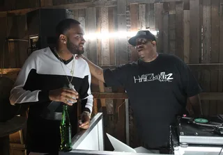 Sensei and His Pupil - That beautiful moment when the DJ and the MC connect.   (Photo: Bennett Raglin/BET/Getty Images for BET)