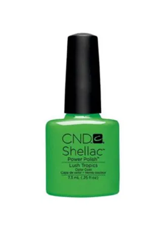 CND Shellac Lush Tropics - Bring the sandy beach to you with a bold and vibrant polish inspired by tropical rainforest. CND's shellac UV lush tropics nail color is one of six fresh shades from the Paradise Collection.  (Photo: Kaydee Cosmetics)