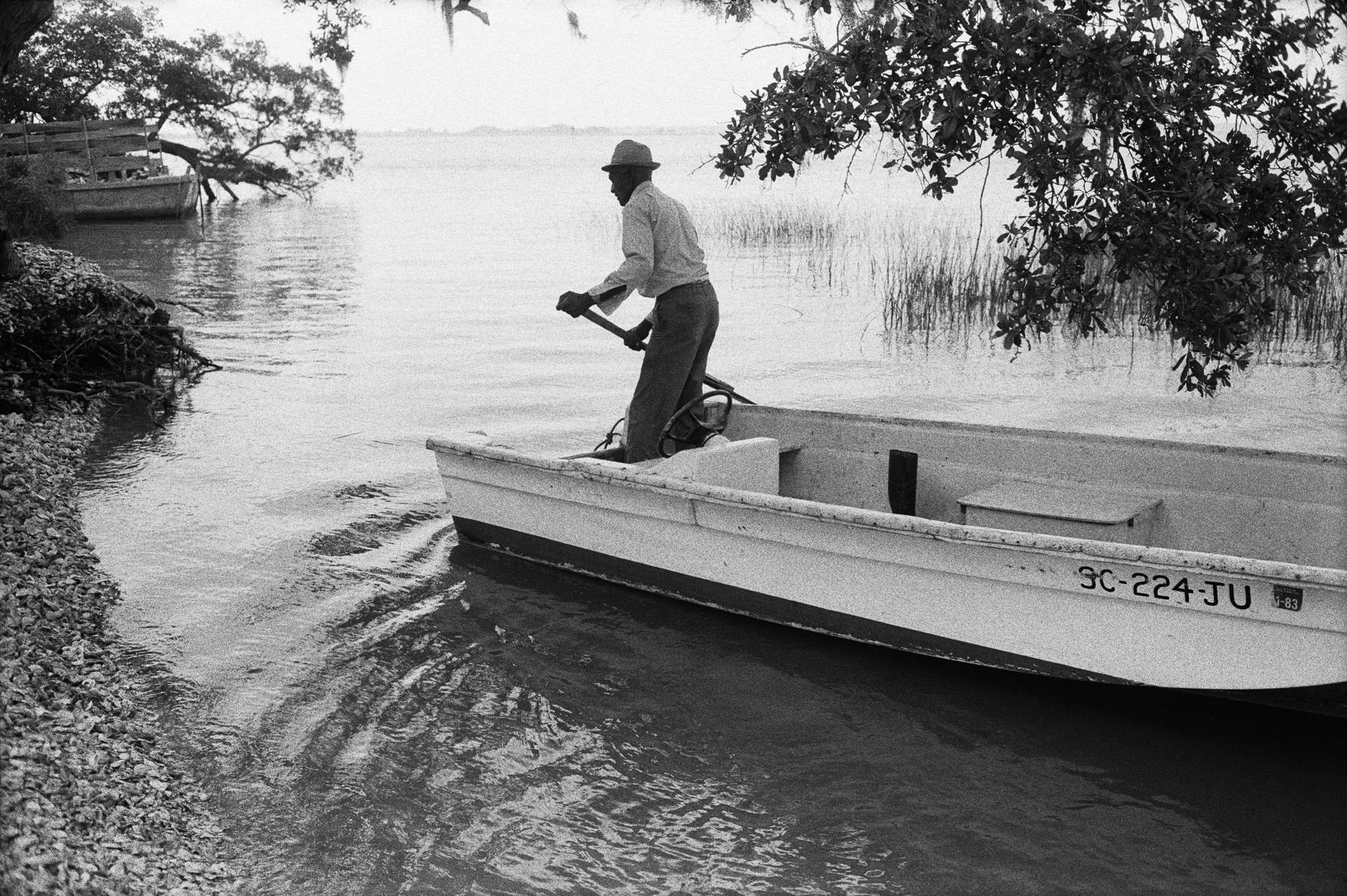 Jake and His Boat Arriving on Daufuskie's Shore,  c. 1978