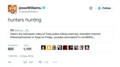 Jesse Williams - To protect and serve?(Photo: Jesse Williams via Twitter)