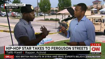 Talib Kweli and Don Lemon Face Off - The aftermath of Michael Brown's&nbsp;death got the best of Talib Kweli and news anchor Don Lemon. The two had a heated &quot;conversation&quot; live on CNN. &quot;I felt like it was up to me to be here and control the narrative because the media's done a horrible job of making sure the stories get out in the right way,&quot; Kweli said.There was some yelling. There was walking off. Laughter. And in the end, a handshake.(Photo: CNN)