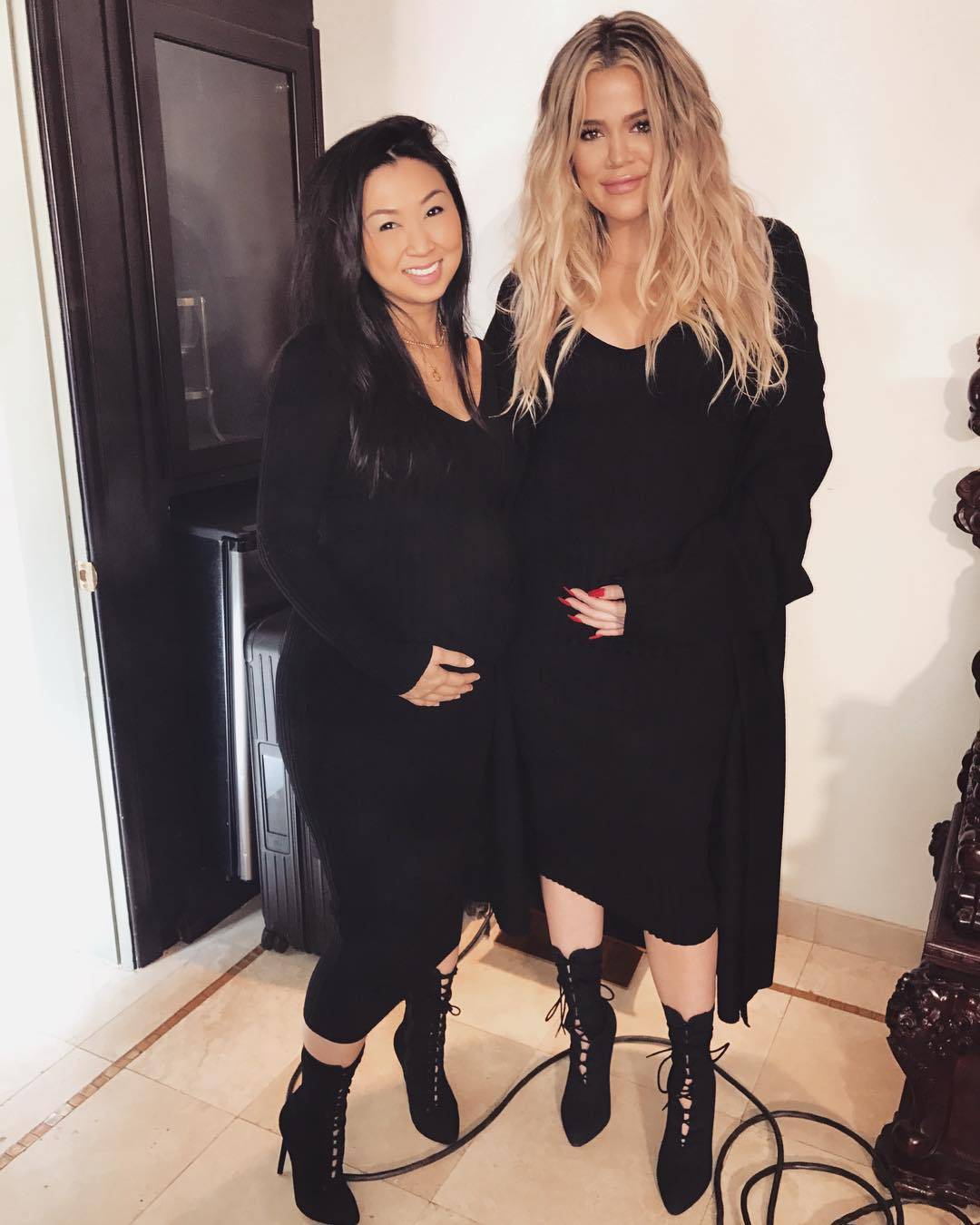 See Khloé Kardashian Twinning In A HeadToToe Look With Kim K's New