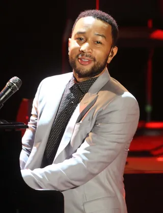 Evening Serenade - John Legend performs live on stage at The Greek Theatre in Los Angeles.(Photo: London Entertainment / Splash News)