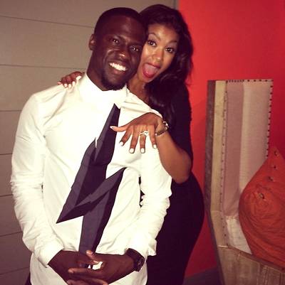 Eniko Parrish - Funny man Kevin Hart’s sweet engagement announcement&nbsp;on Instagram&nbsp;says it all: &quot;She said YEEEEESSSSS...... #Happy #MyRib #iF--kingLoveHer”   Enaged on August 18, 2014, Eniko Parrish, his girlfriend of five years, is proudly flaunting what appears to be a large center diamond sitting on a band encrusted with smaller diamonds. Lovely! (Photo: Kevin Hart via Instagram)