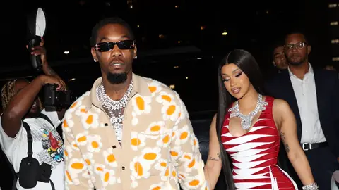 Offset and Cardi B attend Cardi B Hosts Fashion Night Out on September 17, 2022 in New York City. 