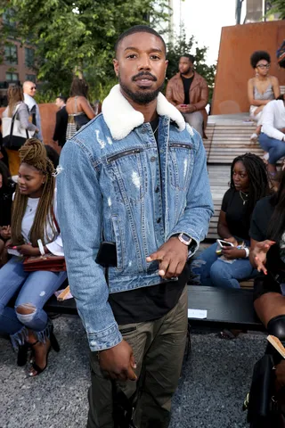 Michael B. Jordan&nbsp; - Michael B. Jordan front row at Coach's show for NYFW.&nbsp; (Photo: Bennett Raglin/Getty Images)