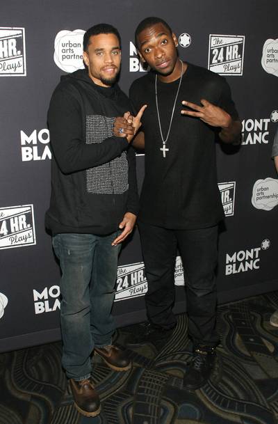 Black to Black - Actors Michael Ealy and Jay Pharoah attend the 2014 Montblanc Presents the 24 Hour Plays at American Airlines Theater in New York City.(Photo: Bennett Raglin/WireImage)