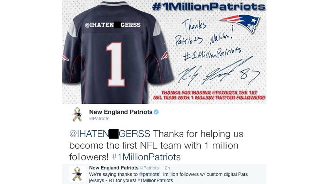 New England Patriots, Twitter