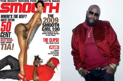 Rick Ross / Tia / Brooke / 50 Cent - 50 took off all the gloves when he went to war with Rozay back in 2009. He brought to light that Ricky?s daughter's mother,&nbsp;Brooke, had a porno flick and became real close with the Boss?s son?s mother,&nbsp;Tia. He and Tia even appeared in a Smooth magazine photo shoot and he flew her out to Las Vegas to chill with him at Floyd Mayweather?s house and later took her on shopping spree to get under Ross?s skin.&nbsp;(Photo: Smooth Magazine, Bennett Raglin/BET/Getty Images for BET)