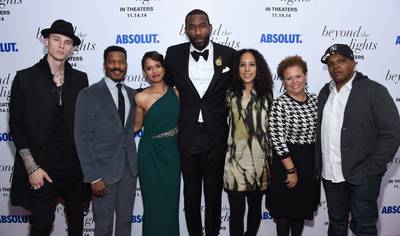 Stars Shine - Machine Gun Kelly, Nate Parker, Gugu Mbatha-Raw, Amar'e Stoudemire, Gina Prince-Bythewood, BET CEO Debra L. Lee, and Reggie Rock Bythewood all rock the red carpet at the premiere of Beyond the Lights. The Gina Prince-Bythewood&nbsp;film is in theaters now! (Photo: Larry Busacca/Getty Images for Relativity Media)