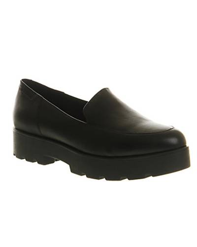 Vagabond Aurora Slip on Black Leather White Sole - These slip-ons help keep the height while losing the heel, which is perfect for the avid flat wearer. The chunky flat-form trend is also still very much in style. (Photo: OFFICE)