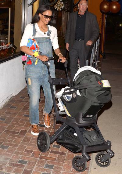 Momma CiCi - Ciara&nbsp;looks lovingly at her son, Future Wilburn, while out shopping at Bel-Bambini in West Hollywood.(Photo: FameFlynet, Inc)