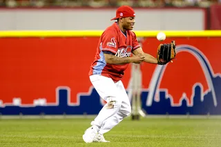 Sweet Catch (2009) - Nelly turned heads when he participated in the Taco Bell All-Star Legends &amp; Celebrity Softball Game in 2009. He played the part of outfielder pretty well. (Photo: Jamie Squire/Getty Images)&nbsp;