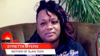 Syreeta Myers Speaks Out on Her Son's Death - Vonderrit Myers Jr.?s mother Syreeta Myers made a statement on her 18-year-old son's death. &quot;I want the world to know that my son may have made some wrong decisions, but he was not an animal; he was not just out on the street doing bad things,? she told NewsOne. In October,&nbsp;her son was fatally shot by police in St. Louis and was portrayed in the media as a ?gun-toting thug.?&nbsp;&nbsp;(Photo:News One)