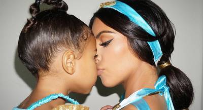 Seeing Double - Kim Kardashian's 2009 Princess Jasmine costume became iconic, so of course she had do it again —&nbsp;this time with Nori!&nbsp;(Photo: Daniel Portolan/Whale Rock Industries)