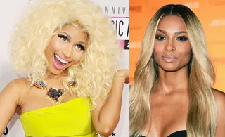 "I'm Out" Featuring Nicki Minaj - If Ciara is trying to rise above the fray, this opening club banger could be seen as a step into the right direction. Emerging buzzsaw synth flourishes, clapping breakdowns and chanty lyrics about partying in the face of heartbreak, while made to fall right into the mix, give the standard dancefloor vibe. Nicki Minaj offers her usual blazing guest verse to turn this into the latest female anthem.    (Photos: Jason Merritt/Getty Images)