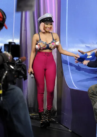 Nicki Minaj - Nicki Minaj takes the stage at 106 &amp; Park, November 19, 2012. (Photo: John Ricard / BET)