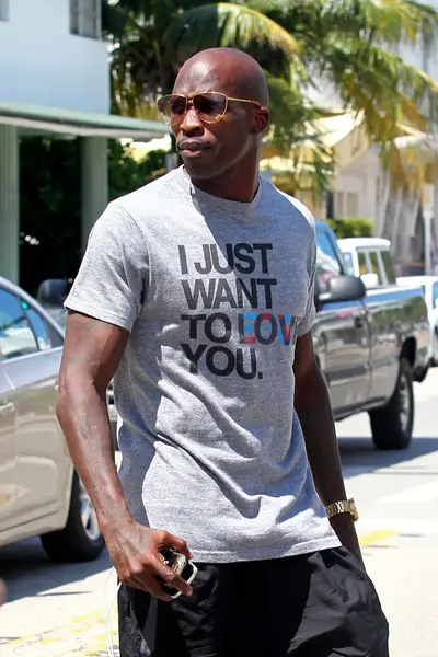 Chad Johnson on monogamy:&nbsp; - “Let’s think logically. I don’t care how fine you are. Every fine woman you see, there’s a dude that’s tired of that same woman.”(Photo: Brett Kaffee/Thibault Monnier, PacificCoastNews.com)