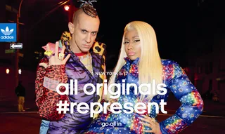 Nicki the Original - Jeremy Scott is a creative mind that designs intricate and eccentric fashions for people all over the world. He called on Nicki Minaj to help him out with his Adidas Originals campaign because she's one of the only artists that could pull off such out-of-this-world looks.  (Photo: ADIDAS)