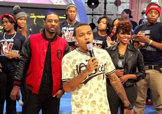 The Hosts - Styles P visits 106 &amp; Park. November 15, 2012 (Photo: Randy Smith/BET)