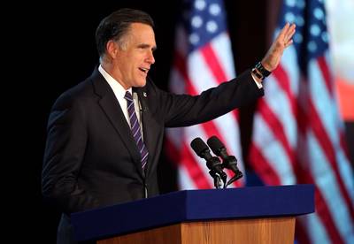 Self-Fulfilling Prophesy? - Turns out GOP presidential nominee Mitt Romney didn't want to run in the first place. During a family poll of 12 members, he was one of 10 who voted against the White House bid. Romney also didn't think any Republican &quot;had a good chance of defeating&quot; President Obama in 2012.  (Photo: Alex Wong/Getty Images)