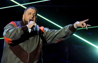 DJ Khaled: "Future" (2011) - On this star-studded collabo, produced by Khaled, Wale gets trippy with the Mandela name. "Multiple colors, my mind's more productive than others," he raps. "Murray the winner, you think he really Nelson Mandela."  (Photo:&nbsp; Kevin Winter/Getty Images)