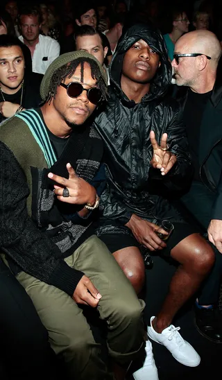 Rap Fashion - Rappers Lupe Fiasco and A$AP Rocky and singer Michael Stipe attend the Y-3 10th Anniversary Collection at St. John's Center in New York City.(Photo: Joe Kohen/Getty Images for Y-3)