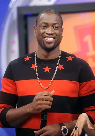 Smiles - Dwyane Wade at 106 &amp; Park, September 6, 2012. (Photo: John Ricard / BET).